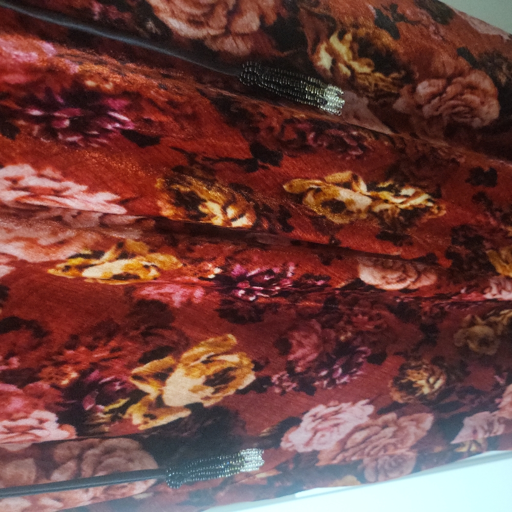 Johnny Was Alanis Dress Floral Print Velvet Kimono Sleeve Maxi Long $565 - NWT - Picture 6 of 10
